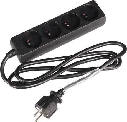 Produktbild HQ Power 4-FACH-STECKDOSENLEISTE MIT SCHRUMPFSCHLAUCH - 3G1.5 - 1,5 m - STECKER-TYP E (FRANZÖSISCHES SYSTEM) (4x, CEE 7/5, 1.50 m)