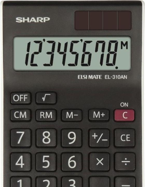 Produktbild Sharp Kalkulatorius SH-EL310ANWH (Batterien, Solarzellen)