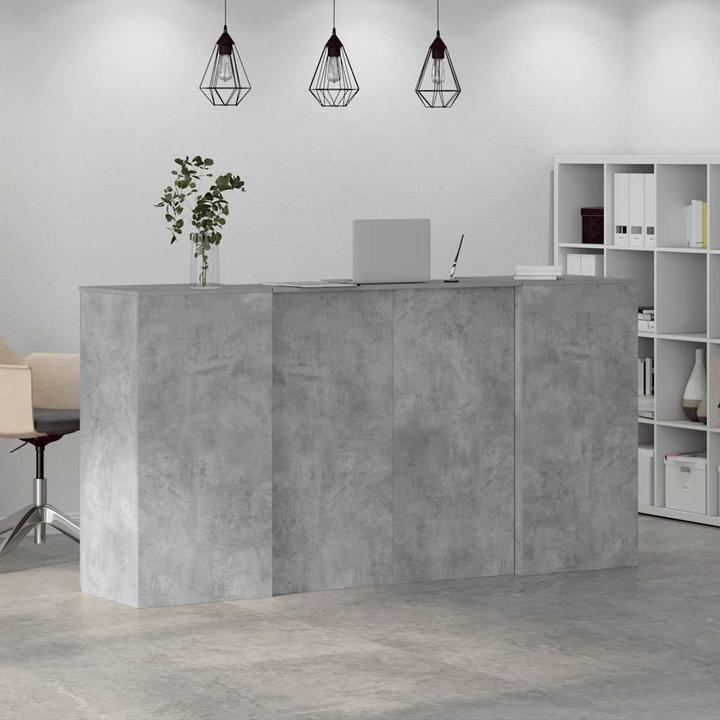 Immagine prodotto VidaXL Bancone reception grigio cemento 200x50x103,5 cm bancone reception in legno