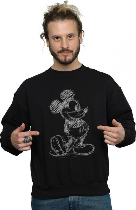 Actual product image Disney Mens Mickey Mouse Sketch Kick Sweatshirt (XL)