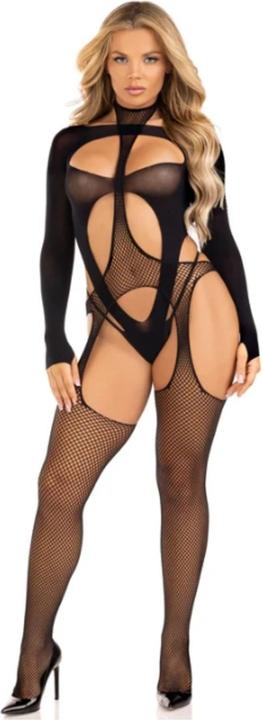 Actual product image Leg Avenue Netz-Bodystocking Schwarz (One size)