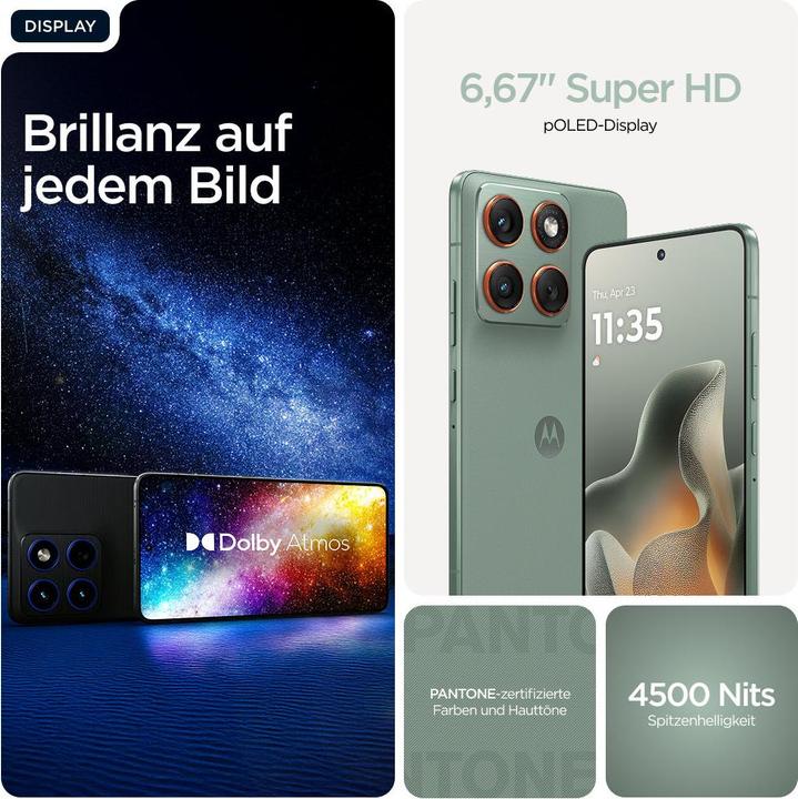 Produktbild Motorola Edge 70 (512 GB, PANTONE Lily Pad, 6.67", SIM + eSIM, 5G)