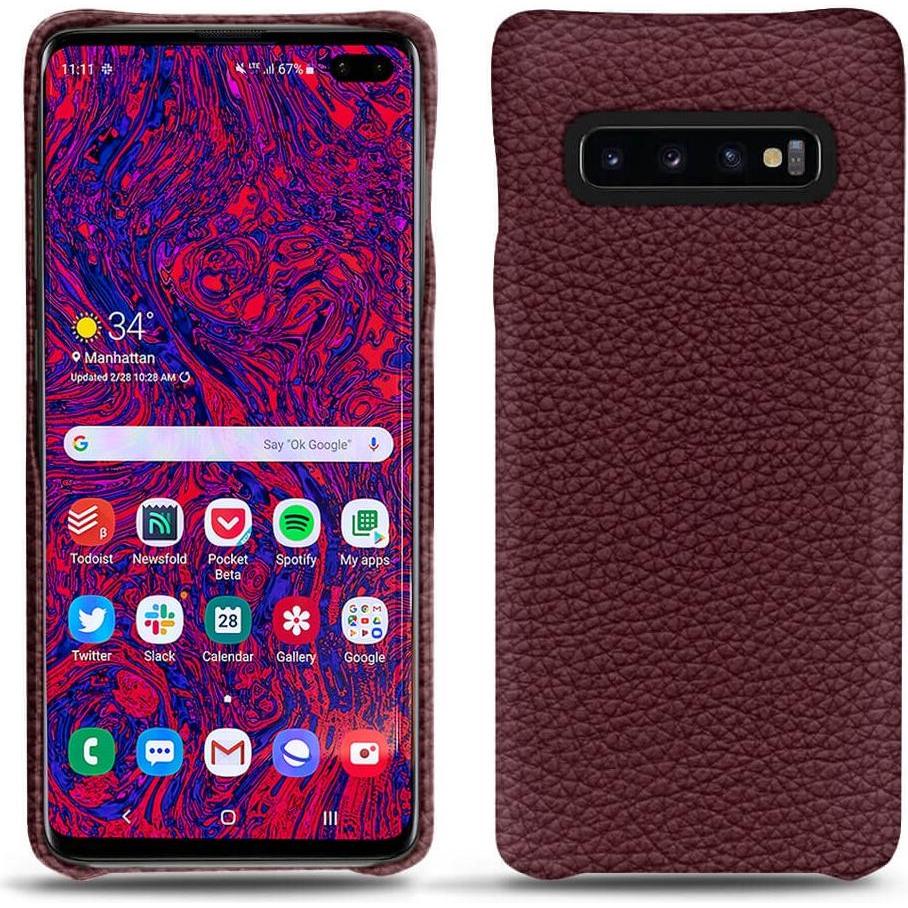 Noreve Lederschutzhülle (Samsung Galaxy S10 5G), Smartphone Hülle, Violett