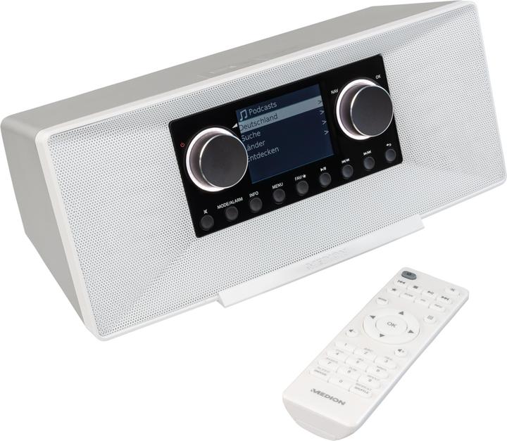 Produktbild Medion MD 89289 Stereo Internetradio weiss (FM, AM, MW, DAB+, Internetradio, WLAN, Bluetooth)