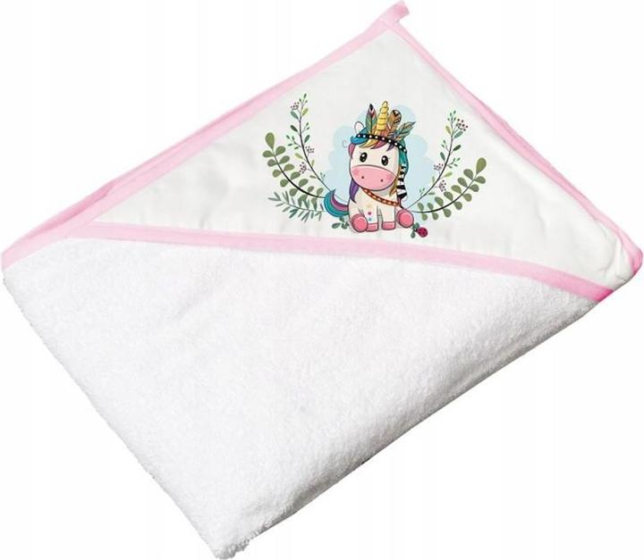Tega Baby Asciugamano da bagno per bambini 100x100 Unicorno bianco (100 x 100 cm)