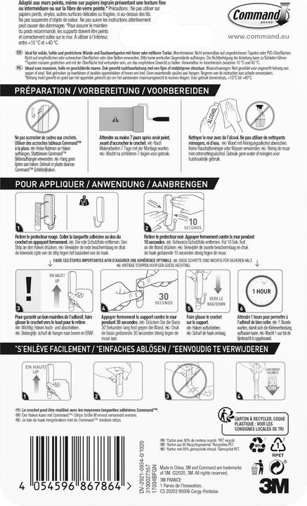 Nährwerte und Zutaten Command Haken