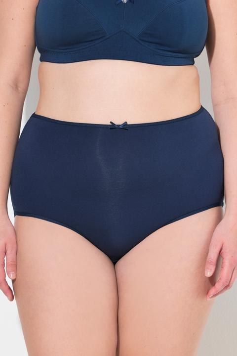 Actual product image Ulla Popken 3-pack color block maxi briefs (46, 48)
