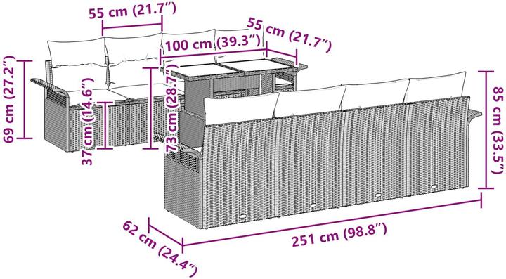 Produktbild vidaXL Modulares Sofa