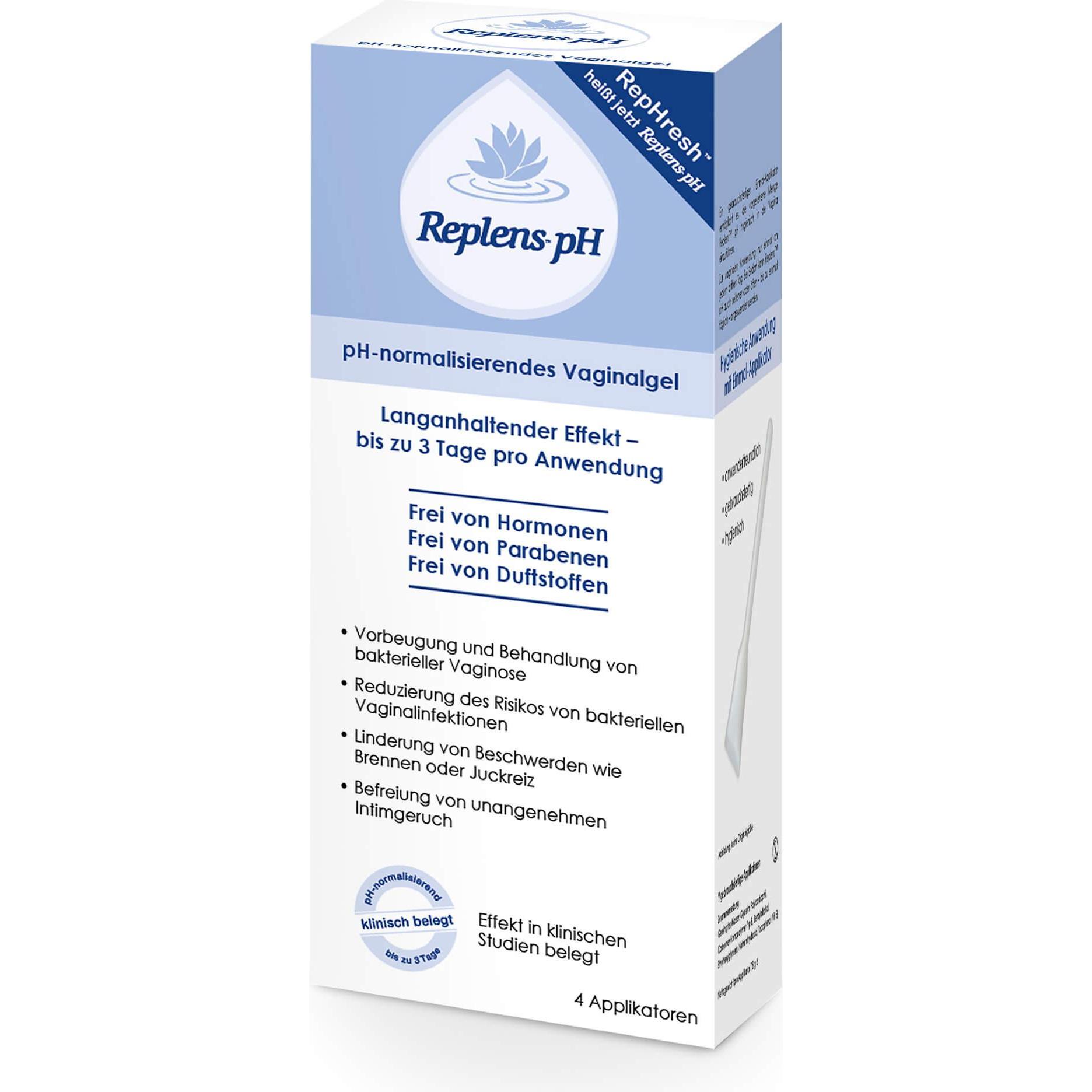 Replens, Intimpflege, Ph, 4 St VGE (Intimwaschlotion)