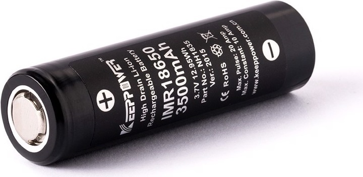 Produktbild Keeppower Akku IMR18650 - (Flat Top) (1 Stk., 18650, 3500 mAh)