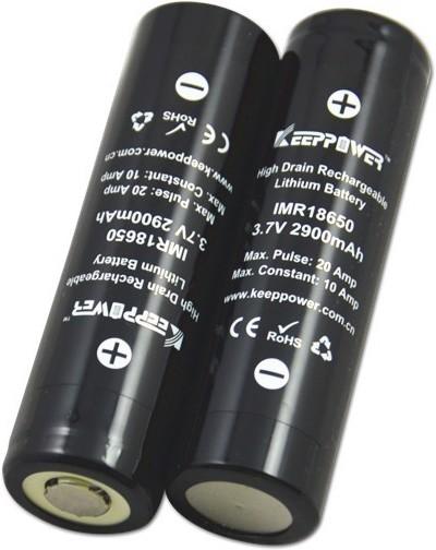 Actual product image Keeppower Akku IMR18650 - 10A (Flat Top) (1 pcs., 18650, 2900 mAh)