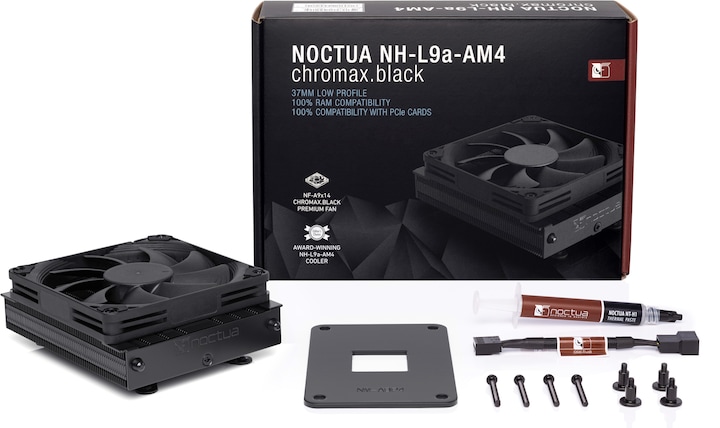 Actual product image Noctua NH-L9a-AM4 chromax.black (37 mm)
