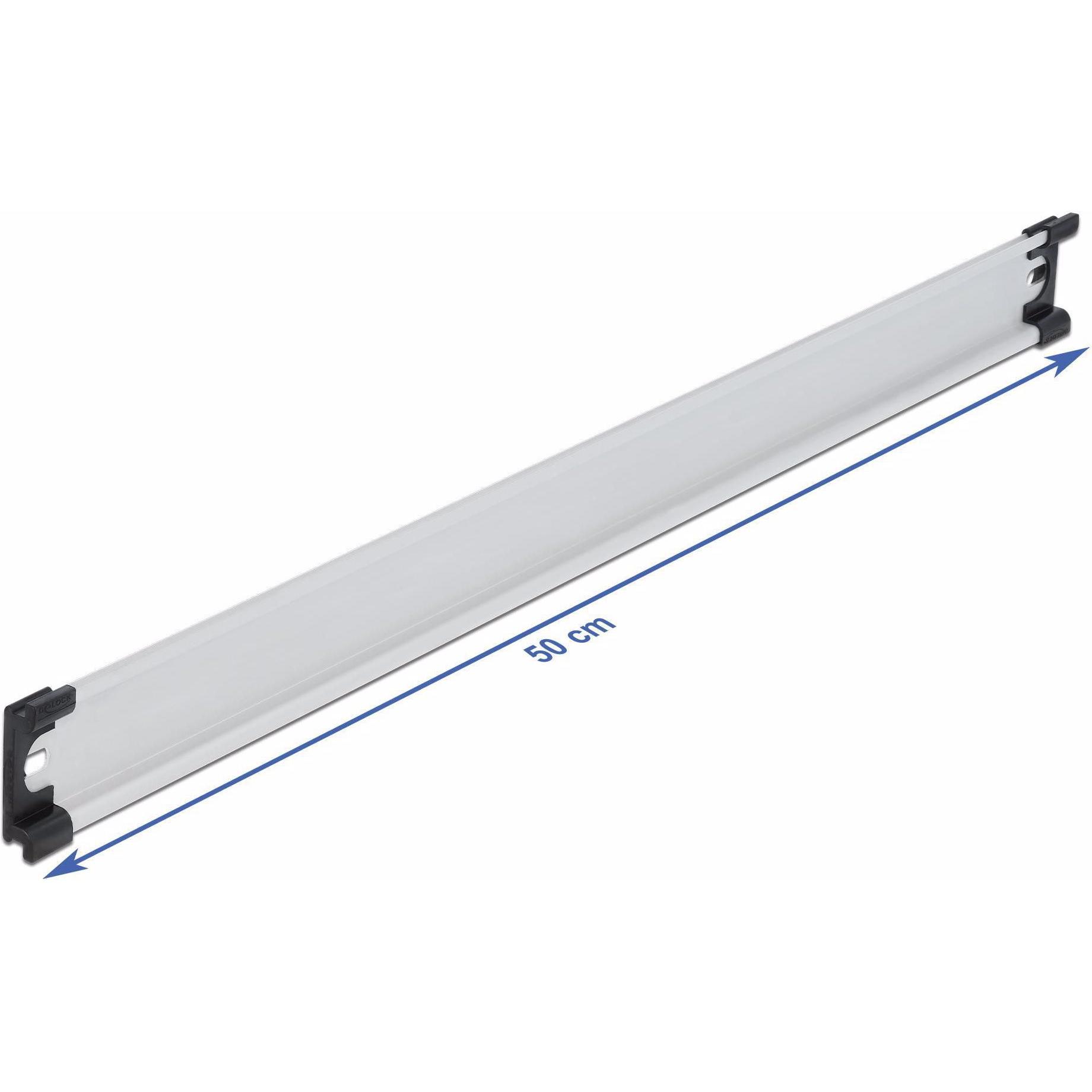 Delock Hutschiene 35 x 15mm, 50cm aus Aluminium, Serverschrank Zubehör, Silber