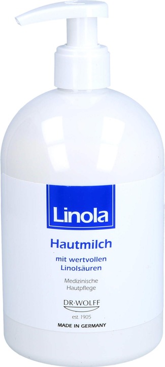 Produktbild Dr. Wolff Linola Hautmilch bei trockener, zu Neurodermitis neigender Haut, 500 ml Lotion (Körpermilch, 500 ml)