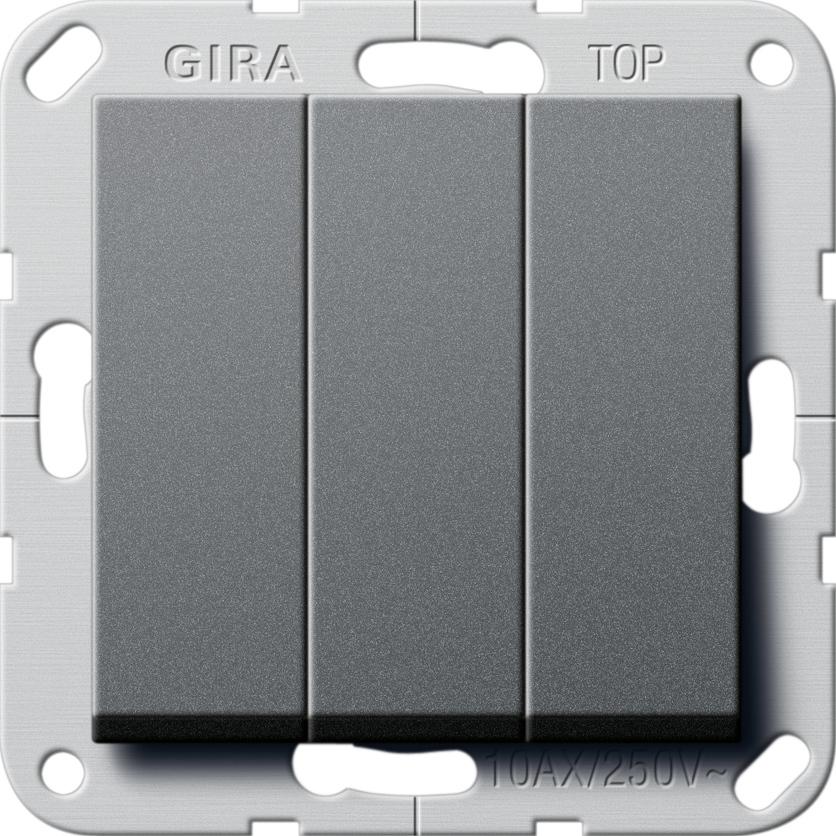 Gira Wippschalter, Taster + Schalter, Grau