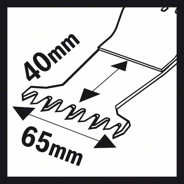 Actual product image Bosch Professional Zubehör HCS plunge cut saw blade AII 65 BSPC. Hard Wood. 40 x 65mm. Pack of 10