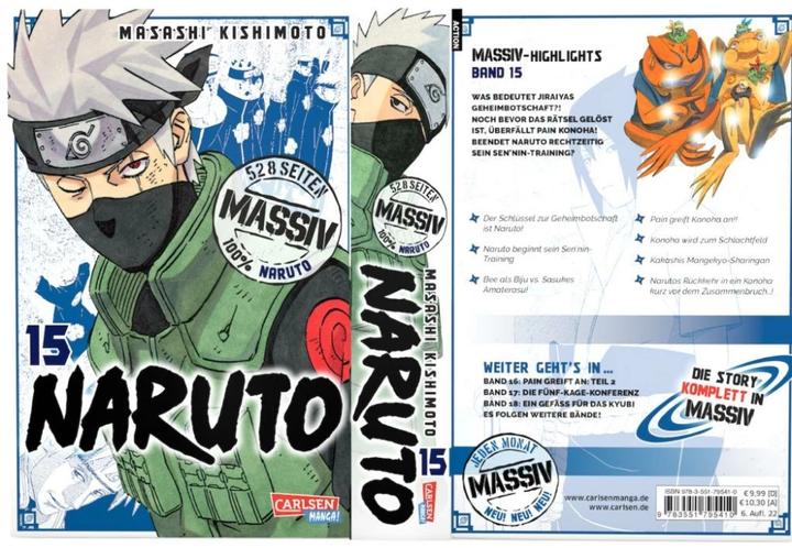 Produktbild NARUTO Massiv 15 (Deutsch, Masashi Kishimoto, 2018)