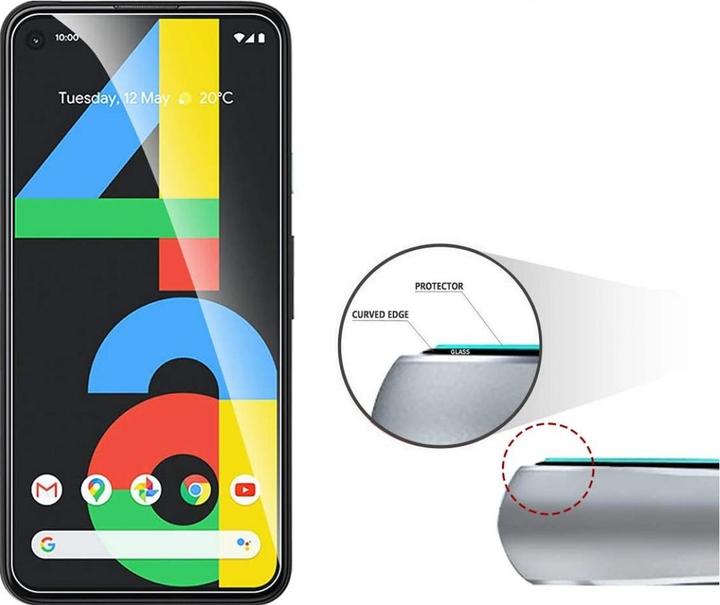 Produktbild Screenguard Google Pixel 4a Panzerglas Schutzfolie Case Friendly Design (1 Stk., Google Pixel 4a)