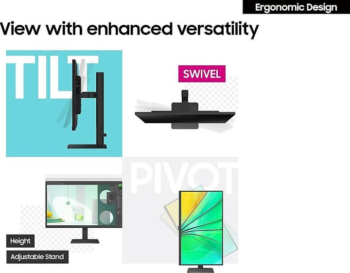 Productafbeelding Samsung S60D 24" WQHD HRM (2560 x 1440 pixels, 24")