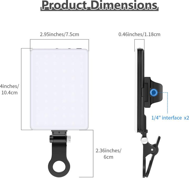 Image du produit Neewer Selfie lamp NL-60AI Bi Color LED
