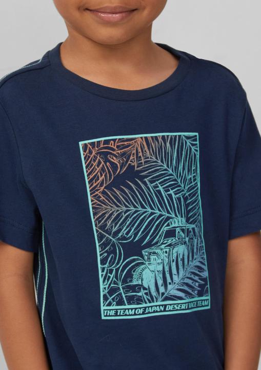 Produktbild S.Oliver T-Shirt Jersey-T-Shirt mit Kontrastnähten und Frontprint (128, 134)
