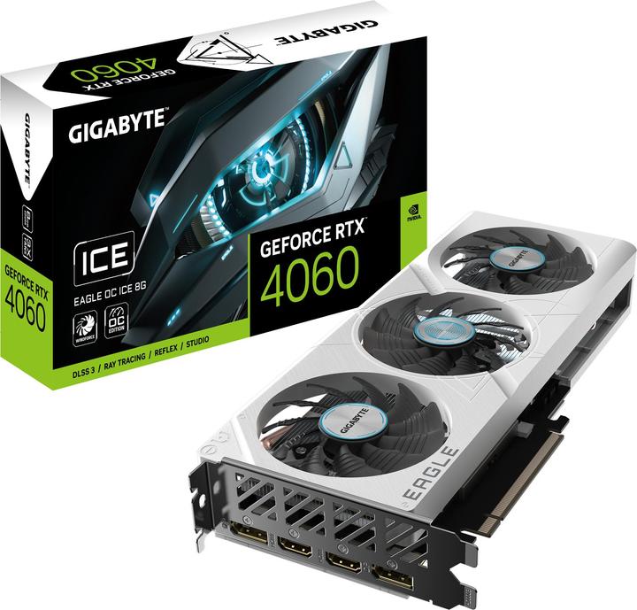 Image du produit Gigabyte GeForce RTX 4060 EAGLE OC ICE (8 Go)
