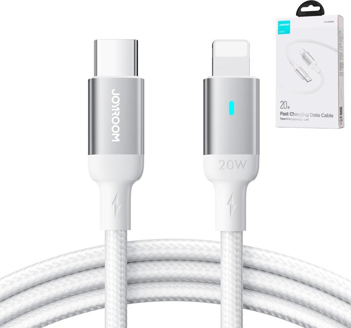 Joyroom S-CL020A10 Extraordinary Series 20W Type-C to Lightning Fast Charging Data Cable 1.2m-White (1.20 m, USB 2.0, 20 W)