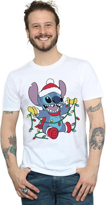 Produktbild Disney Lilo And Stitch Christmas Lights TShirt (4XL)