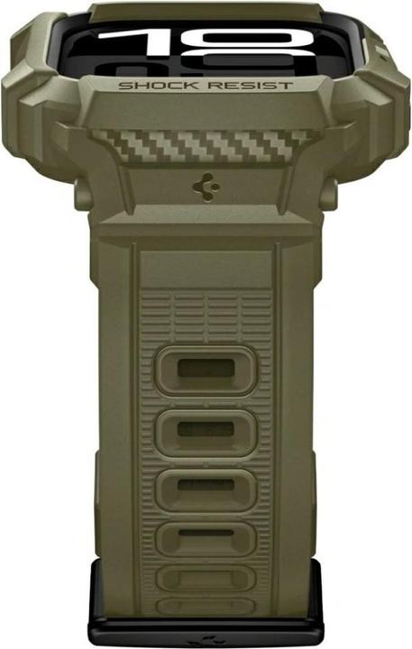 Produktbild Spigen - Rugged Armor Pro V2 - Apple Watch 10 46mm - Vintage Khaki (Silicone, TPU)