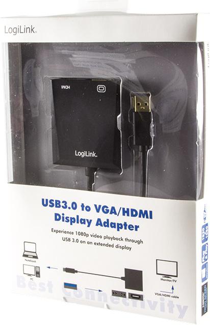 Produktbild LogiLink USB 3.0 zu (VGA, HDMI, 6.40 cm)