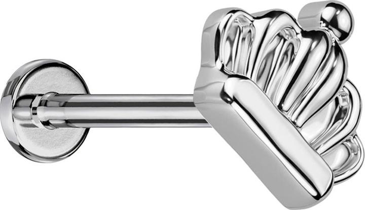 Immagine prodotto Star Piercing Labret Micro Threadless argento Corona argento (Titanio, senza ottone)