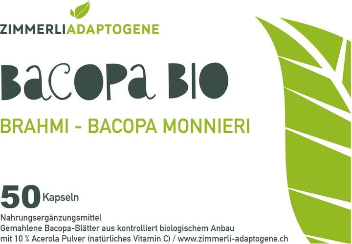 Produktbild Zimmerli Adaptogene Bacopa Brahmi Kapseln (BIO) 50 Kapseln (1 Stück, Kapseln, 25 g)