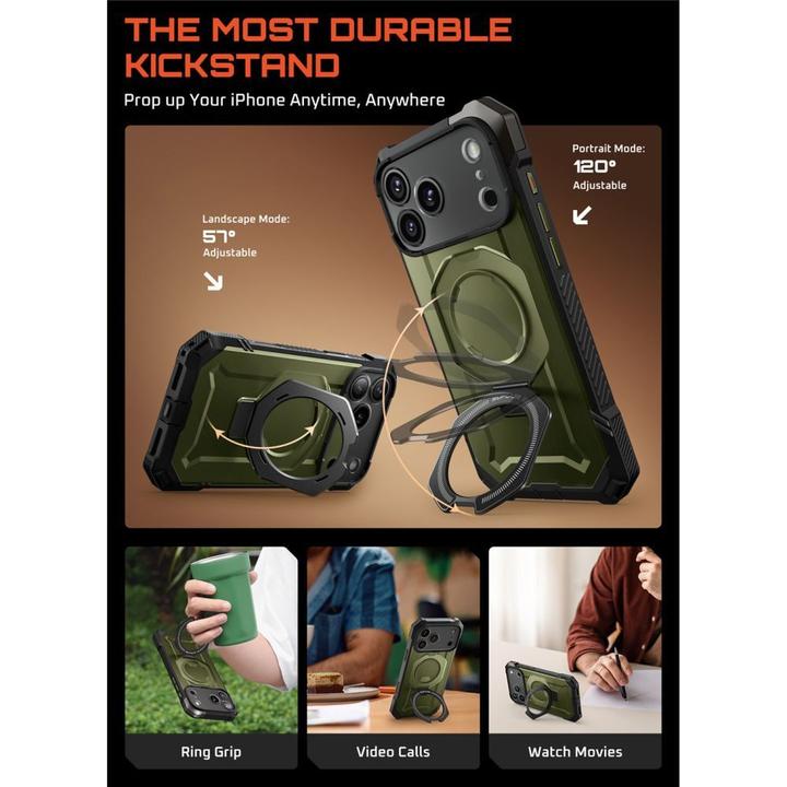 Produktbild Supcase UB Grip Mag MagSafe Case für iPhone 17 Pro - Grün (Apple iPhone 17 Pro)