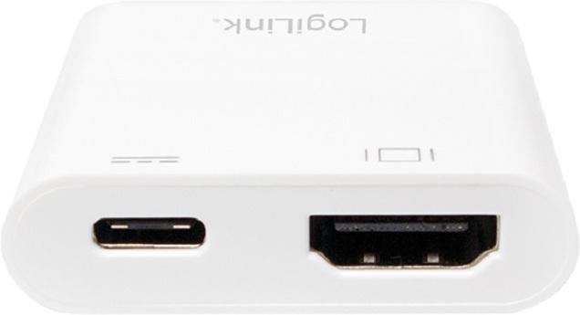 Produktbild LogiLink USB Typ-C zu (HDMI, USB Typ-C, 4.25 cm)