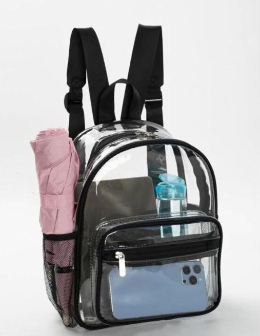 Actual product image MU Style Alexia Series Trasparent Backpack