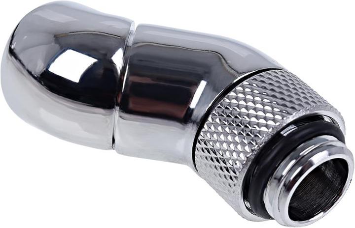 Actual product image Alphacool Icicle angle adapter double 45° rotatable G1/4 AG to G1/4 IG