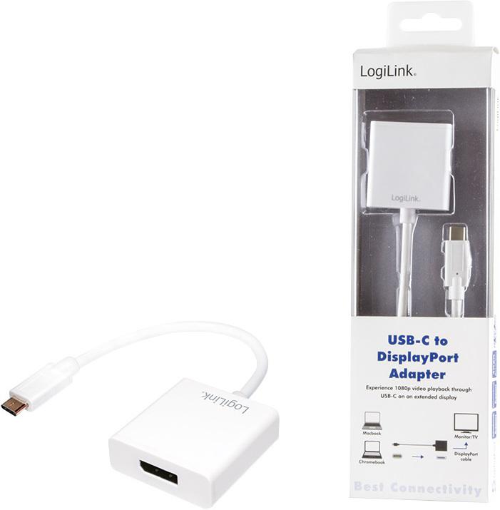Produktbild LogiLink USB Typ-C zu (DP, 14 cm)