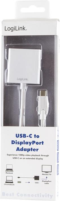 Produktbild LogiLink USB Typ-C zu (DP, 14 cm)