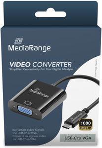 Actual product image MediaRange USB Type-C® zu VGA Video Konverter, 20cm, Schwarz (20 cm)