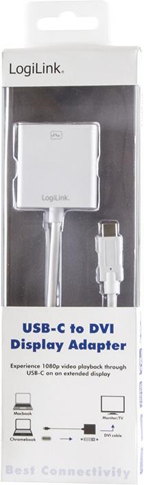 Produktbild LogiLink USB Typ-C zu (DVI, 14 cm)