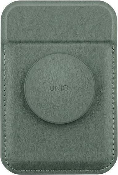 Uniq Flixa magnetyczny portfel na karty z podpórką zielony/lichen green MagSafe