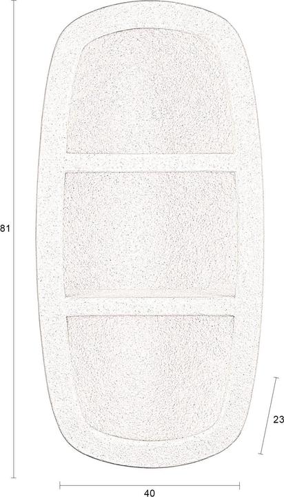 Immagine prodotto Dutchbone Armadio a muro Veda 2 ripiani (40 x 23 x 81 cm)