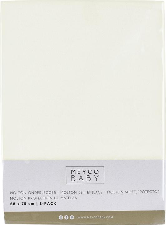 Actual product image Meyco molton bed pad - pack of 3 (68 x 75 cm)