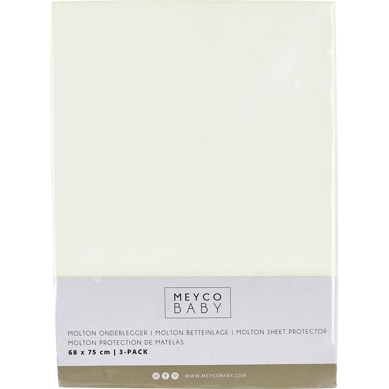 Meyco, Babybett Zubehör, molton betteinlage - 3er pack