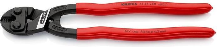 Image du produit Knipex Coupe-boulon compact DIN ISO 5747 L.250mm droit avec encoche noir atram. poignées Ku. sur... (250 mm)