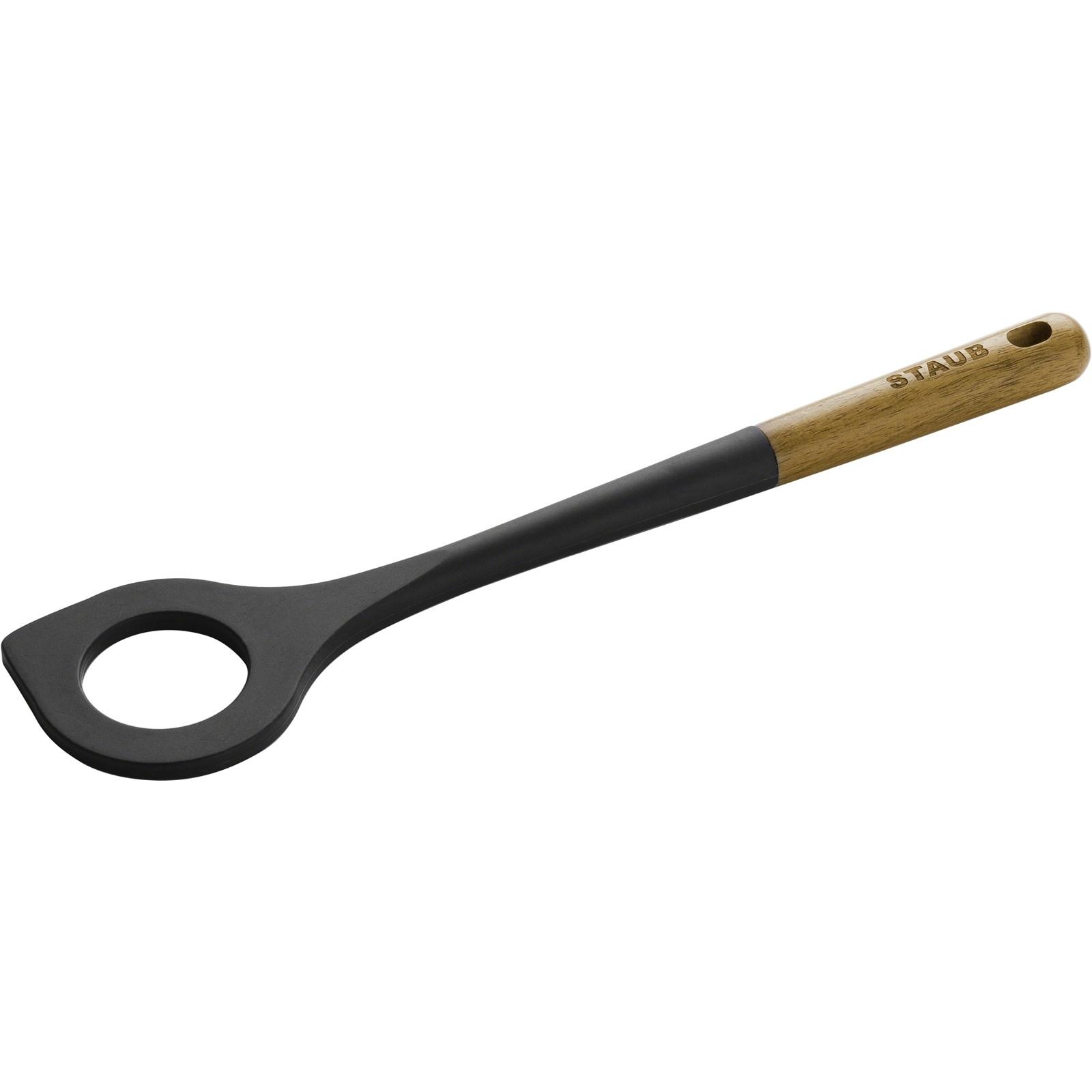 Staub Kochlöffel m. Loch, Kochbesteck, Schwarz