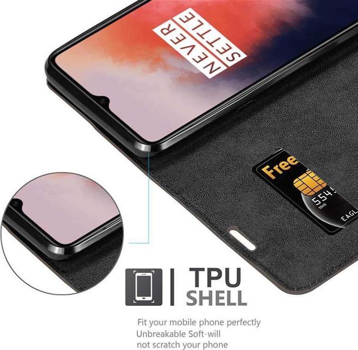 Actual product image Cadorabo Book Invisible Magnet Cover (OnePlus 7T)