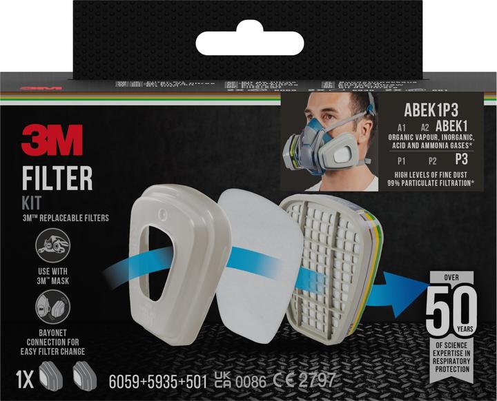 Produktbild 3M Ersatzfilter (ABEK1P3, 2x)