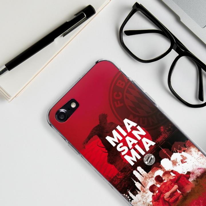 Produktbild DeinDesign Silikon Hülle für Apple iPhone 8 Handyhülle Case Smartphone Schutzhülle FC Bayern München FCB Mia (Apple iPhone 8)
