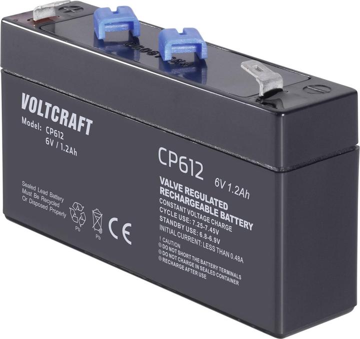 Actual product image Voltcraft CE6V/1.2Ah VC-12713930 Lead-acid battery 6 V 1.2 Ah lead-fleece (AGM) (W x H x D) (6 V, 1200 mAh)